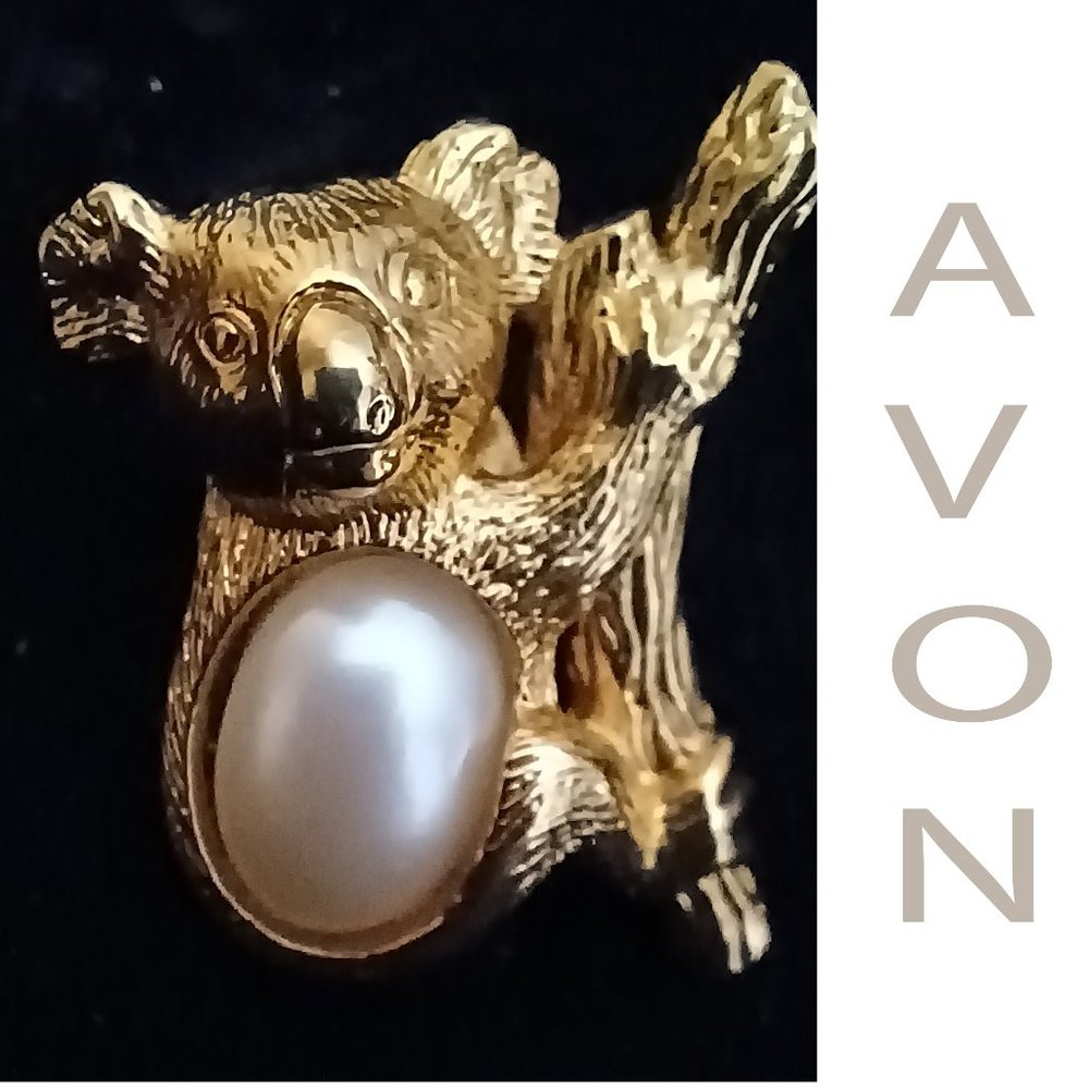 Vntg UNWORN - AVON Koala Bear Lapel Pin Tie Tack ADORABLE!